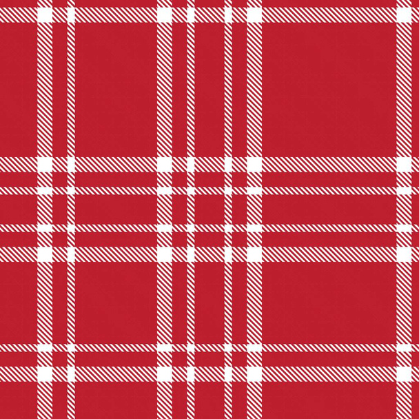 Patrón sin costura texturizado a cuadros Red Glen adecuado para textiles y gráficos de moda - Vector, imagen