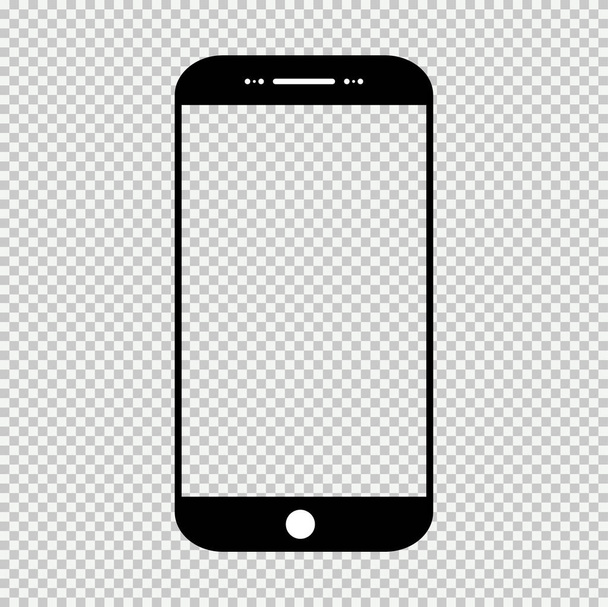 Smart mobil phone mock up, Smartphone technology template, modern blank telephnone, realistic vector illustration . - Vector, Image