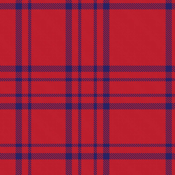 Czerwony Navy Glen Plaid teksturowany bezszwowy wzór nadaje się do tekstyliów mody i grafiki - Wektor, obraz