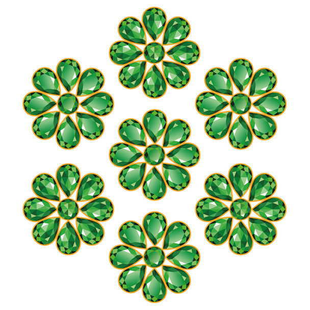 smaragdi vihreät kukat
 - Vektori, kuva
