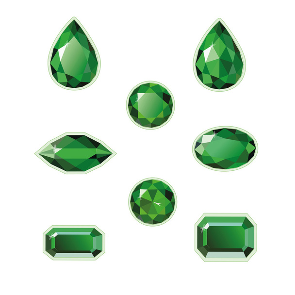 Set di smeraldi
 - Vettoriali, immagini
