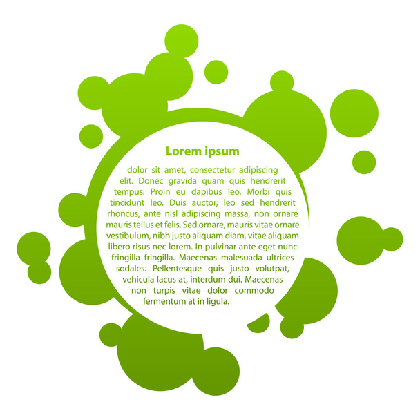 vector green rounded abstract bubble frame - Vector, Image