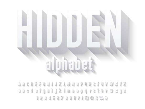 Вектор стилизованного современного алфавитного дизайна - Вектор,изображение
