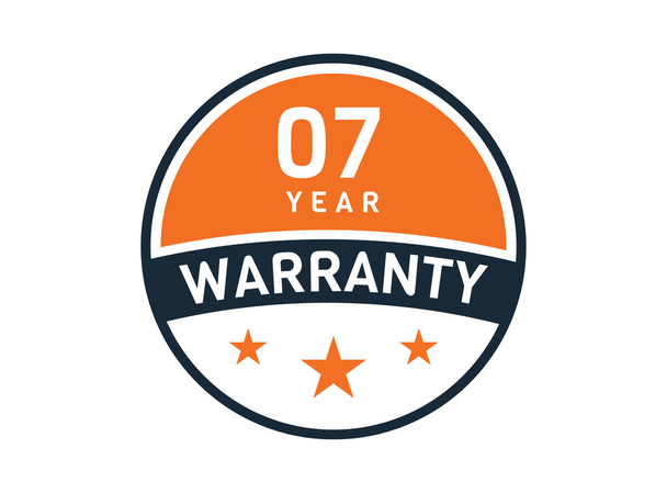 7 year warranty, 7 years warranty badge - Vector, Image