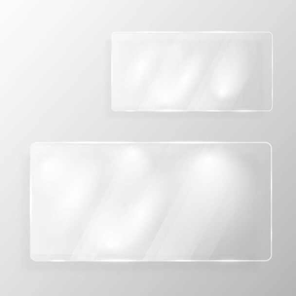 Glass plate, vector template, banner - Vektor, kép