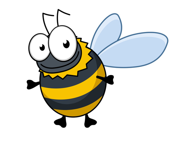 Flying dibujos animados abejorros abejorro o avispón
 - Vector, imagen