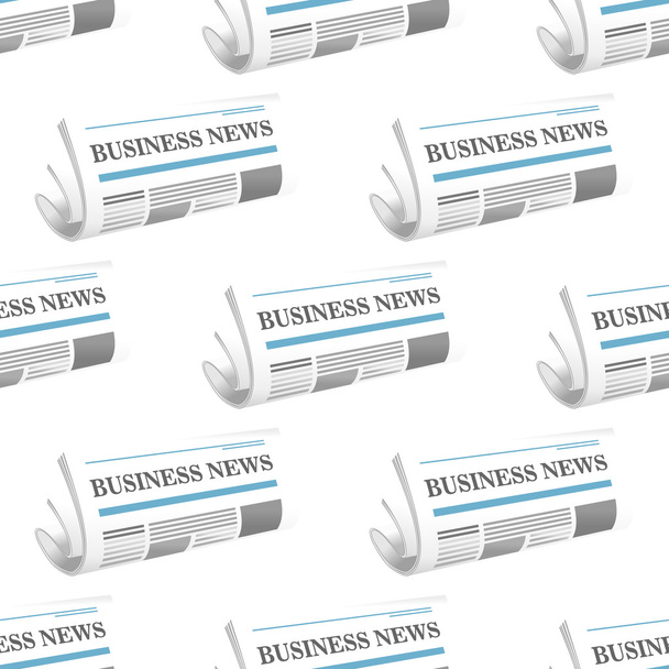 patrón de los periódicos noticias de negocios doblada - Vector, imagen