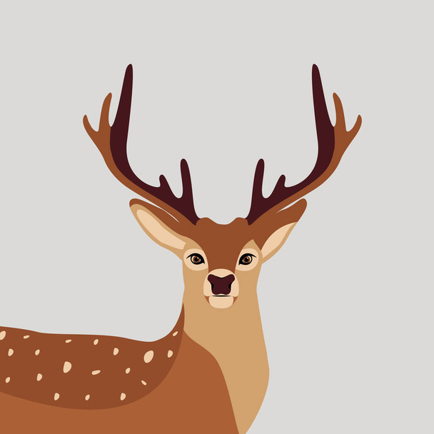 Christmas Deer - Christmas Background. Stock Vector Illustration - Vector, Image