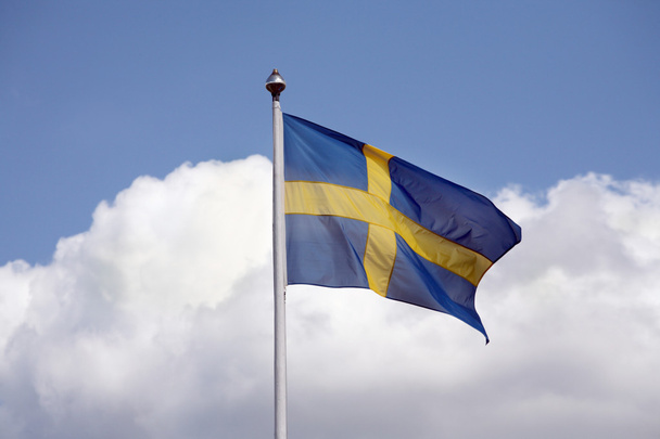 szwedzki Flaga narodowa - Zdjęcie, obraz