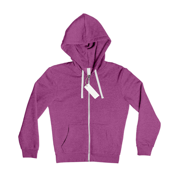 Po prostu wklej swój projekt na Ten Niesamowity Zip Up Hoodie Mockup W Royal Lilac Color, a Twoje produkty są w stanie przejść. - Zdjęcie, obraz