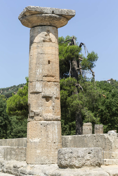 Археологічний пам'ятник стародавній Олімпії в Греції, місце народження олімпійських ігор - місце всесвітньої спадщини ЮНЕСКО. - Фото, зображення