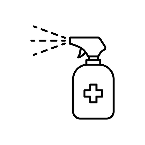 vector illustration icon of spraying sanitizer - Vector, Image