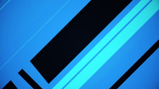 Abstrakter blauer Hintergrund mit dünnen und breiten diagonalen Linien. Computergenerierter 3D-Renderer - Filmmaterial, Video