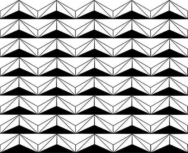 Zwart-wit ritmisch naadloos patroon. Hoge kwaliteit illustratie - Foto, afbeelding