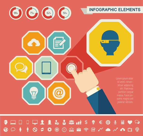 IT Industry Infographic Elements - Vector, Imagen