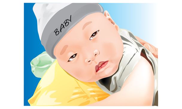 Illustration of baby vector - Vector, Image