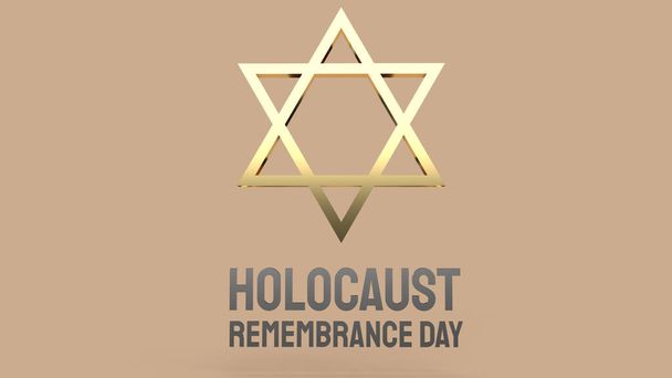 Estrella de David para el día de la memoria del holocausto 3d rendering. - Foto, Imagen