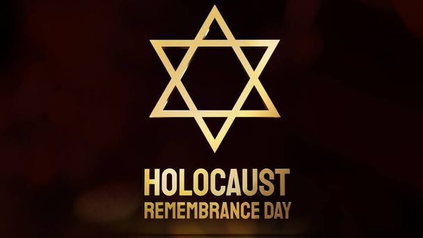 Étoile de David pour le souvenir de l'holocauste jour 3d rendu. - Photo, image