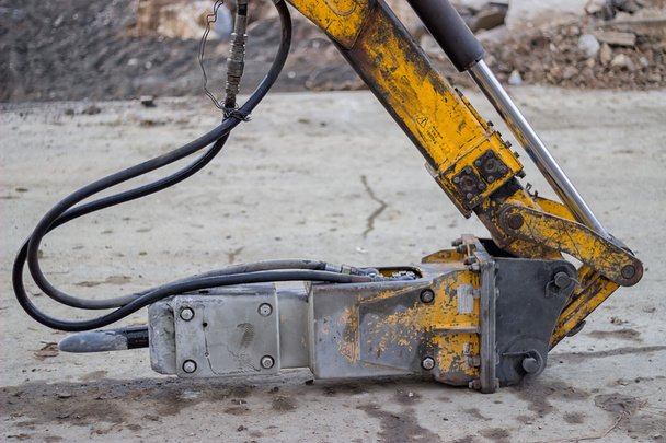 hydraulic hammer head on building site - Photo, Image