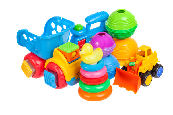 collection de jouets pour bébé isolé sur blanc
 - Photo, image