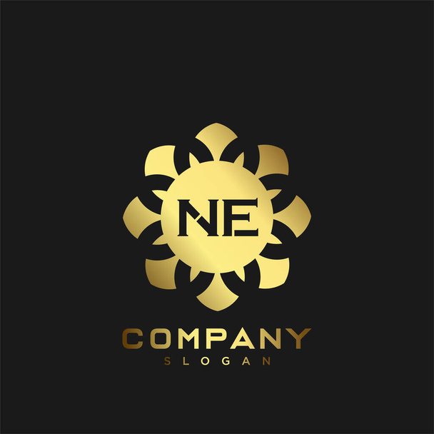 NE Premium Monogramm Buchstaben Initialen Logo. minimalistisches Symbol-Icon-Vektordesign. Luxuslogos. - Vektor, Bild