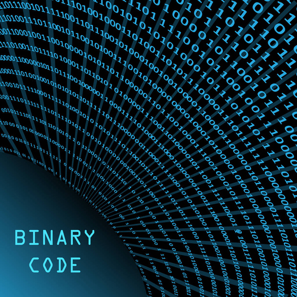 Tunnel de torsion de code informatique binaire numérique - Vecteur, image