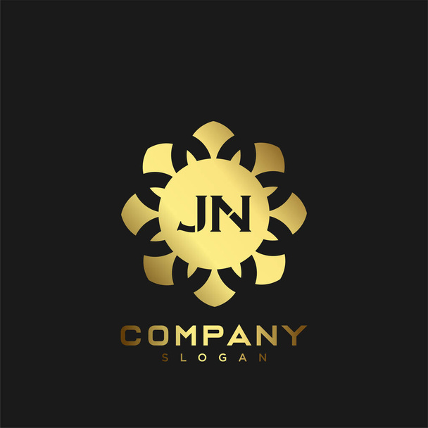 JN Premium monogrammi kirjain nimikirjaimet logo. minimalistinen symboli kuvake vektori suunnittelu. Ylellinen logotyyppi. - Vektori, kuva