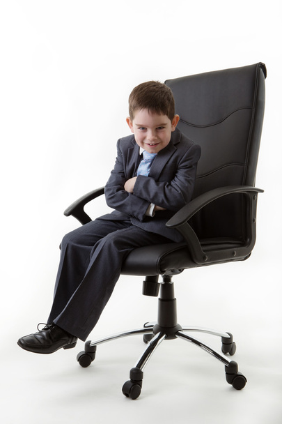 kid dressed up as a business person - Фото, изображение