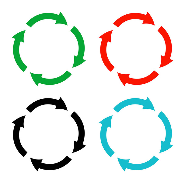round line and arrow. Vector color circle i - Vektor, obrázek