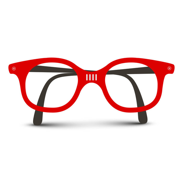 Red Retro Glasses Isolated  - Vector - Vector, afbeelding