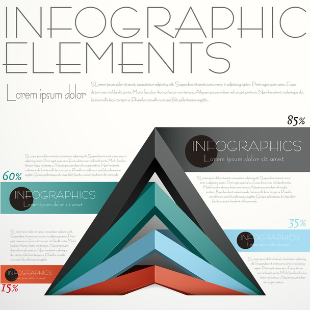 abstract pyramid infographics - Vector, afbeelding