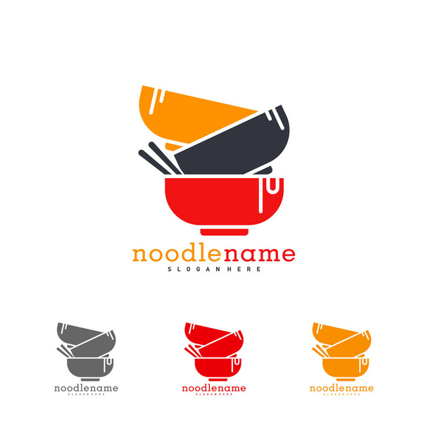 noodle food logo design vector, Illustrazione Noodle design template, Icona Simbolo - Vettoriali, immagini