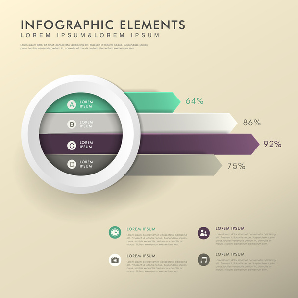 abstract bar chart infographics - Vecteur, image