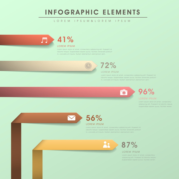 abstract bar chart infographics - Vettoriali, immagini