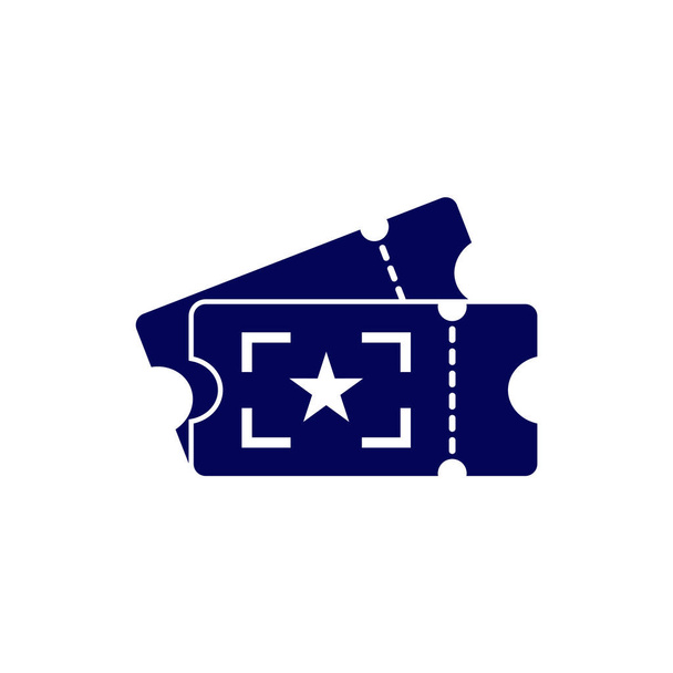 Дизайн иконки Star Ticket векторный шаблон логотипа, иконка символа, творческая концепция дизайна - Вектор,изображение