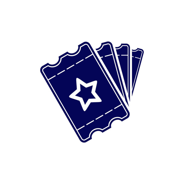 Modèle vectoriel de logo de conception d'icône de billet d'étoile, symbole d'icône, concept de conception créatif - Vecteur, image