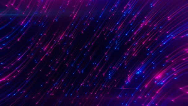 Abstract neon background from light lines swirling in space. 3d illustration - Photo, Image