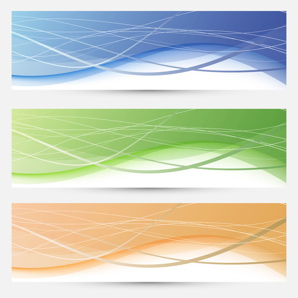 Banners collection - lines and swooshes - Vector, afbeelding
