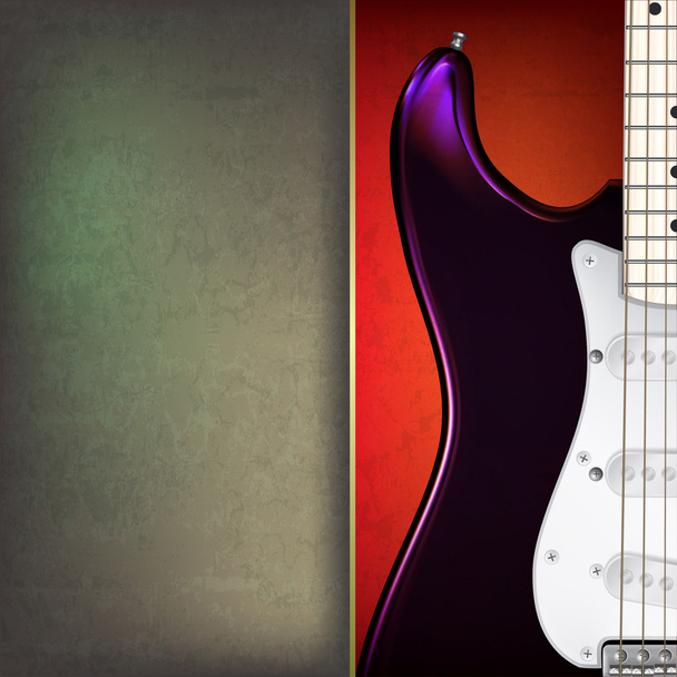 エレク トリック ギターの抽象的なグランジ背景 - ベクター画像