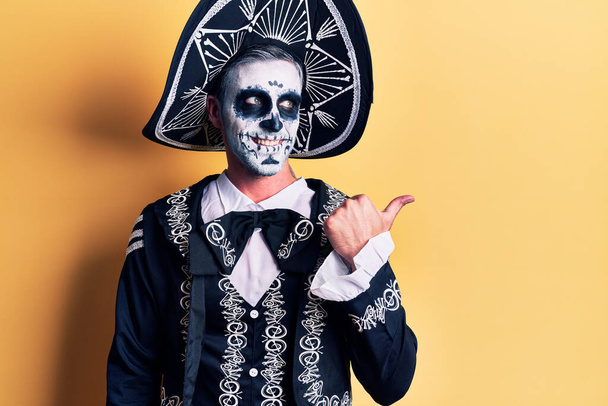 Chapeau Homme Halloween Déguisement robe squelette Adultes Costume Le jour des morts SENOR 
