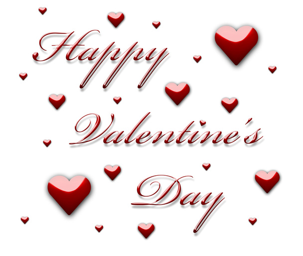 Happy Valentine's Day 3d text - Foto, imagen