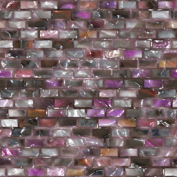 Nahtloses Muster aus glänzenden Ziegelsteinen - Foto, Bild
