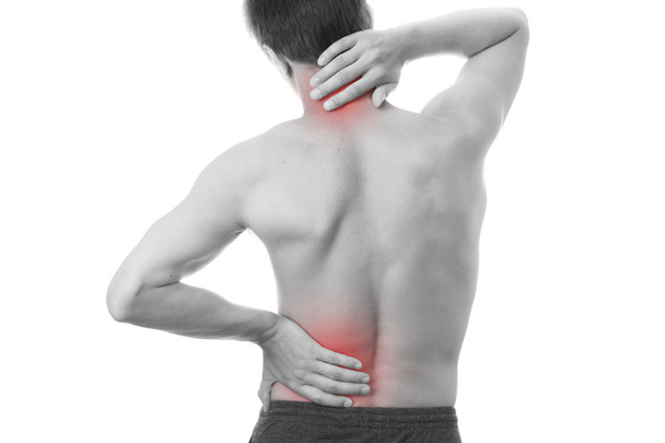 Back pain in men - Fotoğraf, Görsel