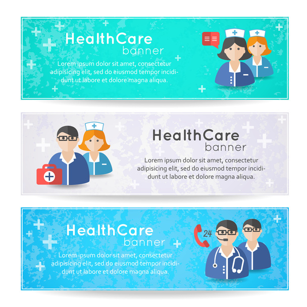 Collection of banners and ribbons with medicine - Vector, Image
