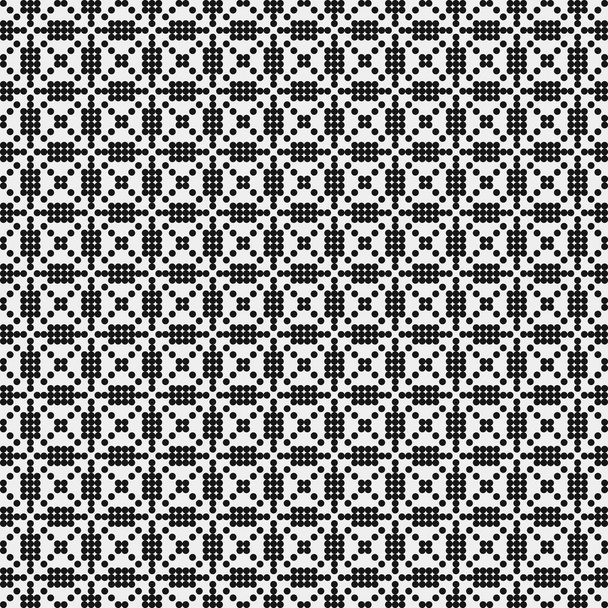 geometric black white seamless shapes background, vector illustration  - Vector, Image