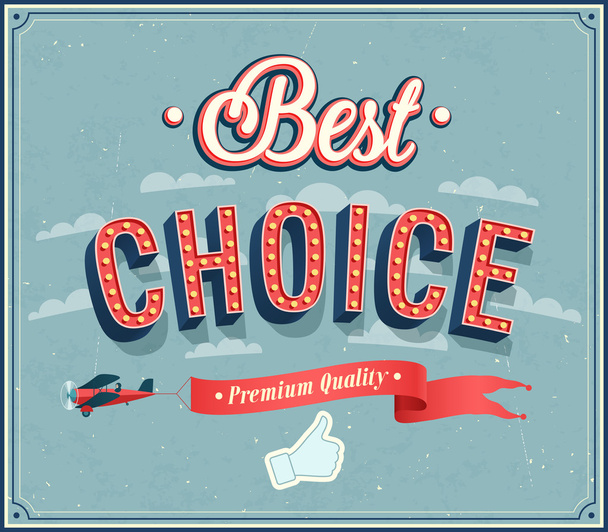 Best choice typographic design. - Vector, imagen