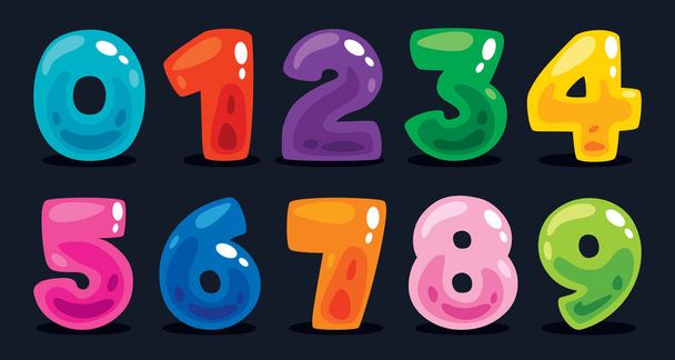 Concept Of Multi Colored Numbers - Vector, Imagen