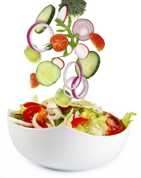 Свежий салат с ингредиентами
  - Фото, изображение