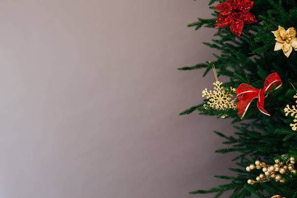 Vánoční strom věnce silvestrovské místo pro nápis - Fotografie, Obrázek