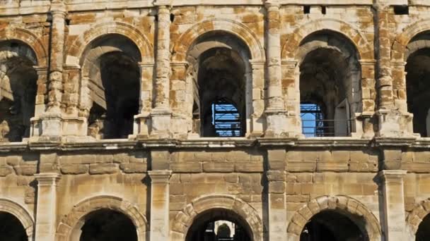 The Roman arena, Nimes, Gard, Occitanie, Francia - Filmati, video